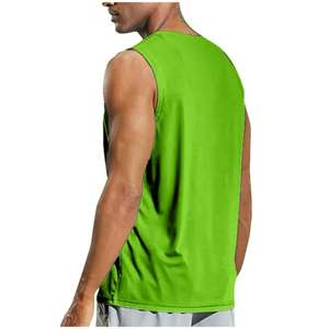 Haute qualité coton hommes débardeurs respirant Compression Muscle rue Singlet entraînement entraînement course broderie poche faite - Product Image 5