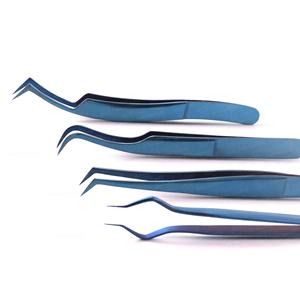 Fabricant en gros et spécialisé dans la production de pinces à cils individuelles Plasma Blue, logo privé, outils de greffe de cils - Product Image 2