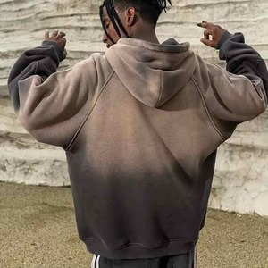 Usine personnalisée 100% coton hommes sweats à capuche 380 Gsm vierge surdimensionné lourd acide cravate-teinture lavage Boxy pantalons de survêtement sweat à capuche personnalisé - Product Image 6