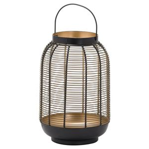 Lanterne en fer noir, style nautique, table, intérieur, maison de plage, entrée, bougie en métal, style décontracté et aéré, accent de décoration pour la maison - Product Image 1