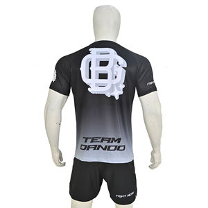 T-shirt d'entraînement évacuant l'humidité pour hommes Tissu respirant avec traitement anti-transpiration Léger extensible pour la course à pied Fitness - Product Image 3