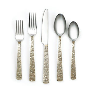 Eco-Friendly American Style Stainless Steel Cutlery <b>Flatware</b> with Antique Key Handles 4 Pcs Classic Silver - Product Image 4