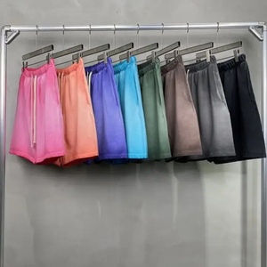 Pantalones cortos de verano para hombre personalizados al por mayor algodón transpirable estampado con patrón de lavado ácido desgastado vintage - Product Image 4
