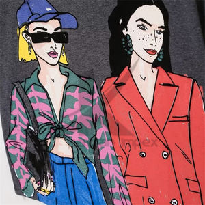 Camisetas bordadas personalizadas para mujer: algodón de alta calidad con diseños de bordado personalizados, perfecto para ropa informal - Product Image 5