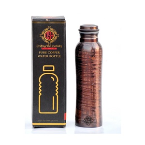 Wholesale 850ml Antique Copper Sport Style Water <b>Bottle</b> 100% Pure Copper with Lid Cap Drinkware for Adults - Product Image 3