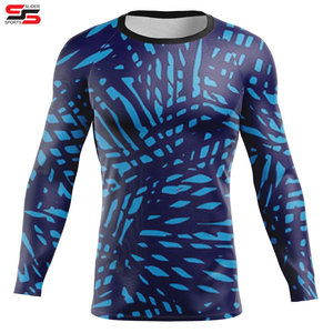 Rash Guard-Chemises à manches longues en polyester spandex à séchage rapide pour hommes - Product Image 4