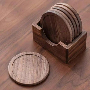 Posavasos moderno ecológico bebida MDF 3,75 sublimación tablero duro Mdf Squarestone posavasos personalizado con posavasos trasero de corcho - Product Image 1