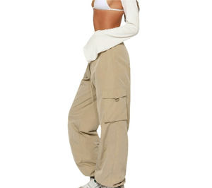 Women High Waist Multi Utility Pockets <b>Straight</b> <b>Leg</b> <b>Cargo</b> Pants Style Stacked <b>Trousers</b> Plus Size Pants - Product Image 3