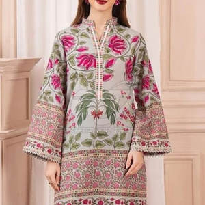 Costume en coton imprimé pour femmes, salwar kameez pakistanais de luxe, shalwar kameez pakistanais de qualité supérieure à vendre - Product Image 6