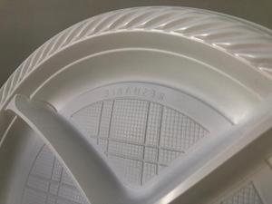 Vaisselle de cuisine, haute qualité, 250mm, 10 pouces, 3 sections, PP, rond, micro-ondes, réutilisable, assiettes lavables, vaisselle, HoReCa, mono - Product Image 3