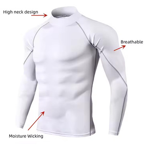 เสื้อรัดรูปแขนยาวสำหรับผู้ชาย BJJ MMA เสื้อออกกำลังกายแห้งเร็วแบบสั่งตัด - Product Image 1