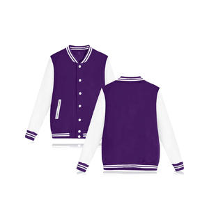 Veste universitaire décontractée pour homme OEM, logo brodé personnalisé, vêtements en toile vintage d'hiver, respirant, design grande taille - Product Image 3