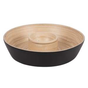 Chips de madera negra y natural y plato de inmersión elegante Servidor de inmersión de resina elegante cuenco para servir chips plato de madera de alta calidad para servir - Product Image 1