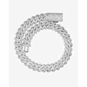 Cadena Cubana de Oro de 14K con 4 Filas de Moissanita de 20MM para Regalo - Product Image 4