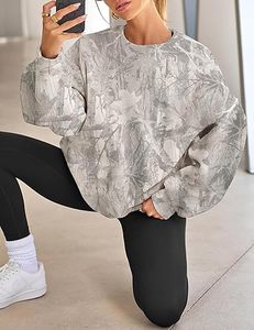 Sudaderas Extra Grandes de Felpa para Mujer 2026, Cuello Redondo, Estilo Casual de Algodón, Ropa de Calle para Otoño - Product Image 1