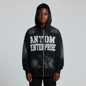 Fabricant de vêtements en gros, sweat-shirt pour enfant, coton lourd, logo personnalisé, sweat-shirt à capuche, impression sur écran, sweat-shirt pour enfants - Product Image 4