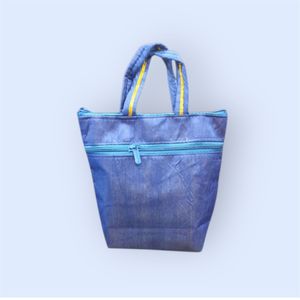 Bolso Tote de Moda con Diseño Tradicional Indio Hecho a Mano, con Cierre de Cremallera, Diseño Plegable, Dos Correas para Mujer, Uso en Exteriores - Product Image 2