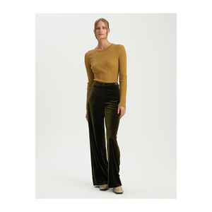 Pantalon ample en velours pour femme BGN, modèle W24P478, provenant de Turquie - Product Image 1