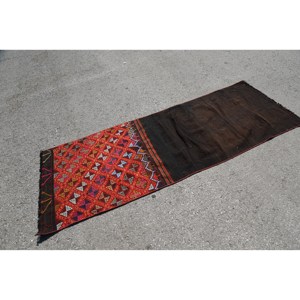 Alfombra Vintage Tradicional de Lana Roja Ecológica de Pelo Medio, 4.3 x 8 pies, Diseño de Patchwork de Gran Área, Nueva Decoración para el Hogar Invitante, Látex - Product Image 2