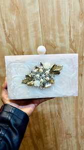 Pochettes de soirée en résine avec des pierres travail idéal pour les magasins d'accessoires de mode pour la revente dans des couleurs sur mesure - Product Image 5