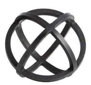 Escultura artesanal de metal para mesa varilla de hierro de forma redonda con Base de mármol de Color negro accesorios decorativos de diseño único - Product Image 2