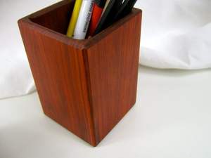 Boîte de rangement de papeterie de bureau en bois pour crayons - Product Image 4