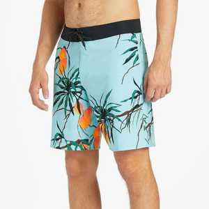 Short de bain OEM pour adulte en tissu extensible dans les 4 sens Maillot de bain pour homme Short de plage personnalisé - Product Image 1