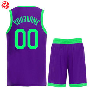 Ensemble d'uniformes de basket-ball de haute qualité impression par transfert de chaleur short d'été respirant grande taille certifié BSCI - Product Image 2