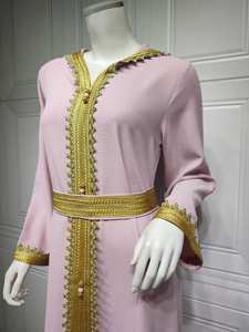 Vestido Abaya Kaftan Árabe de Dubái, Informal, Talla Grande, para Mujer, Ropa de Eid, Musulmana, para Oración, Anti-UV, Transpirable, Holgado, 2022 - Product Image 6