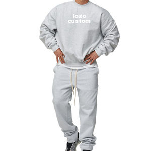 2025 Logo personnalisé hommes 2 pièces vêtements de sport décontractés survêtement à manches longues pull Jogging survêtements imprimer entraînement équipement de course - Product Image 2