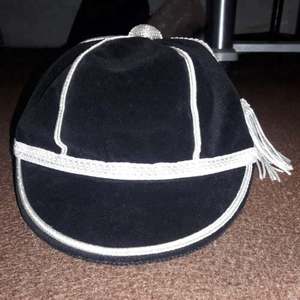 Premium Quality Velvet Sporty Dot <b>Design</b> Honour Rugby <b>Caps</b> Silver Braid Custom Color Option with Silver Fringe Tassel OEM/ODM - Product Image 2