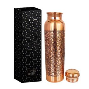 Bouteille d'eau en cuivre pur conçue pour vivre durablement avec un diamant noir antique pour faire bouillir de l'eau pour faire des cadeaux - Product Image 4