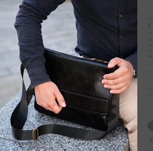 Personalized <b>Leather</b> Laptop Messenger <b>Briefcase</b> Men, Monogram Cross Body Computer Sling Gifts for Him <b>Leather</b> <b>Briefcase</b> Man - Product Image 1