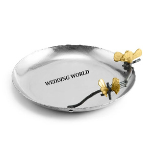 Round Shape Metal <b>Chocolate</b> Tray Excellent Quality handmade <b>Chocolate</b> Platter Top Selling Designer <b>Chocolate</b> Tray - Product Image 1