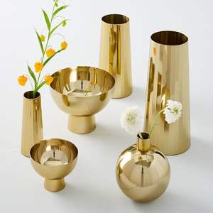 Timeless home decor centerpiece premium metal flower <b>vase</b> with elegant curves and <b>beautiful</b> design for modern homes - Product Image 5