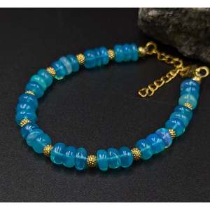 Handmade Ethiopian Blue Opal 18K Gold Filled Geometric Pattern Religious Trendy for Weddings Gifts Mainly Made <b>Copper</b> Pearl - Product Image 2