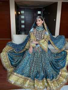 Vestido de Fiesta Afgano de Último Diseño en Tallas Personalizadas, Vestido Anarkali de Lino Satinado Vintage Tribal Kuchi con Lentejuelas para Mujer, Vestido Moderno para Chicas - Product Image 6