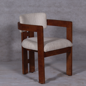 Silla de comedor y sala de estar de chapa de madera Burl contemporánea - Product Image 6