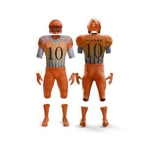 "Uniformes personalizados de fútbol americano conjunto transpirable poliéster Jersey y pantalones, colores personalizados disponibles, OEM equipo de ropa deportiva" - Product Image 4