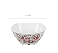 Ensemble de table en mélamine Bataniya durable, 4 pièces, vaisselle de qualité supérieure, triple revêtement, anti-casse et résistante aux taches