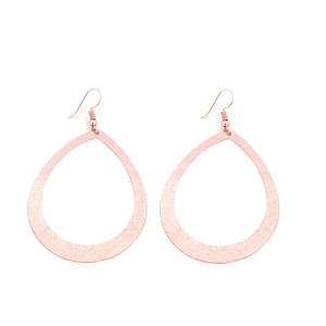 Orecchini a Cerchio con Goccia Traforata in Oro Bianco, Accessorio di Moda Elegante - Product Image 3