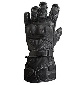 Genuine Leather Racing <b>Gloves</b> Motocross Highway Auto Motorcycle Sports Touch Screen Compatible <b>Long</b> Waterproof Black <b>White</b> - Product Image 3