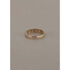 Anillo Ajustable de Acero Inoxidable con Baño de Oro Rosa y Circonitas Baguette, Estilo Vintage, Chapado en Oro de 14k, Elegante y Moderno, Anillo de Compromiso Hip-Hop - Product Image 2