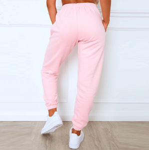 Pantalons de survêtement classiques roses pour femmes Jogging d'hiver avec taille élastique et cordon de serrage réglable - Product Image 2