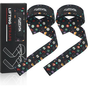 Cotton Hard Pull Wrist <b>Lifting</b> <b>Straps</b> Grips Band-Deadlift <b>Strap</b> with Neoprene Cushioned Wrist Padded and Anti-Skid Silicone Wrsp - Product Image 1