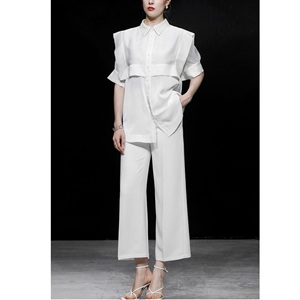 Teñido Sólido Servicio Oem Recto Antiarrugas Lienzo Pantalón Plano Regular Seda Hilo de algodón Hecho en Vietnam - Product Image 3