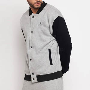 Chaqueta Letterman con Mangas en Contraste, Textura Suave y Estilo Juvenil Moderno, Chaqueta Letterman de Invierno - Product Image 2