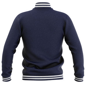 Chaqueta universitaria de invierno Fabricante Suave Algodón Poliéster Fleece Flat Knitted Poliéster Ropa deportiva Cierre de cremallera Bordado - Product Image 2