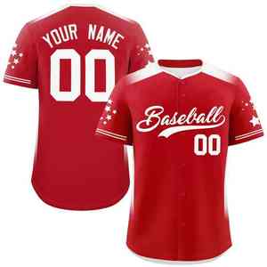Maillot de baseball personnalisé style équipe, 100 % polyester respirant et à séchage rapide, design unisexe pour les séances d'entraînement - Product Image 1