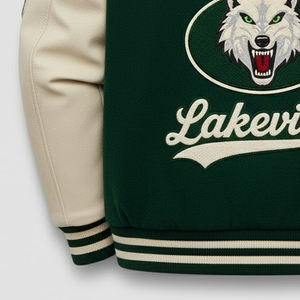 Veste universitaire brodée sur mesure en gros pour hommes, best-seller, logo personnalisé, style vintage, veste universitaire pour hommes - Product Image 5